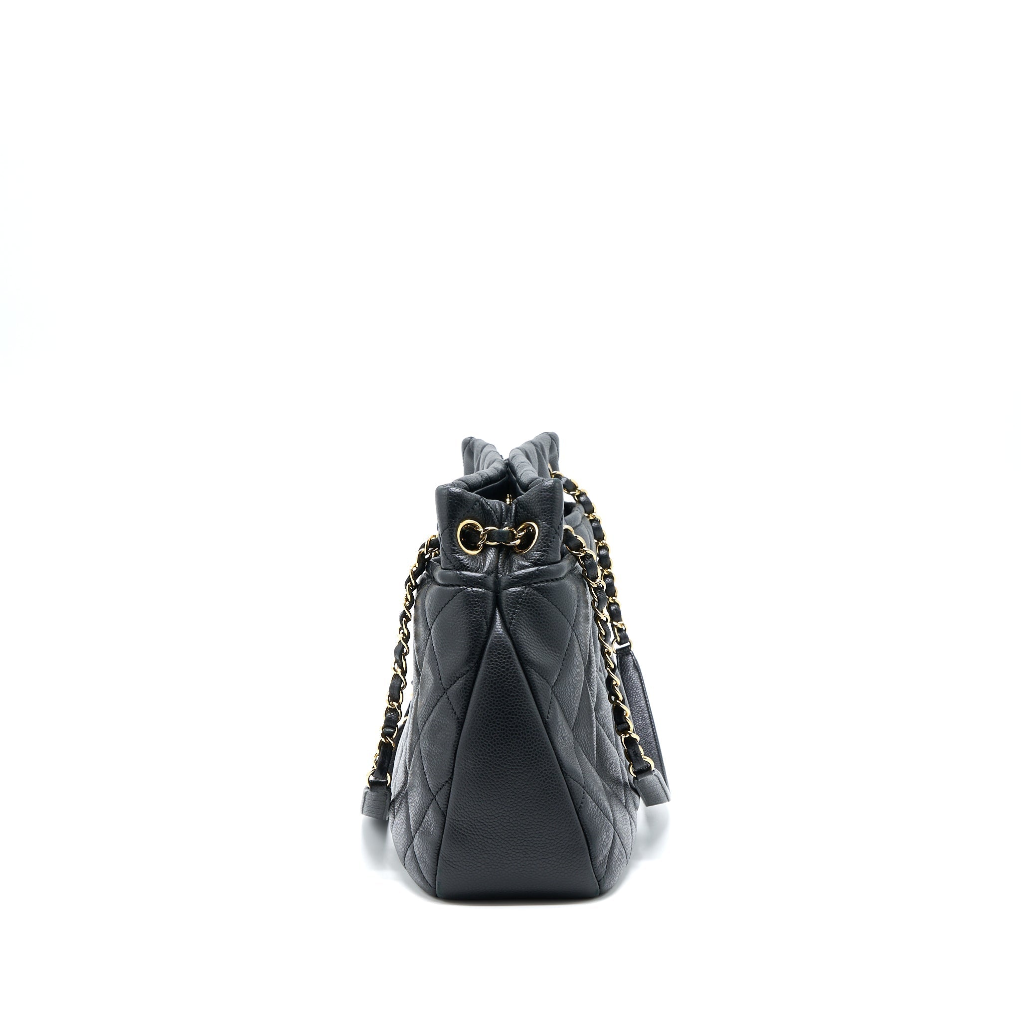 CHANEL MATELASSE CHAIN TOTE BAG CAVIAR BLACK GHW