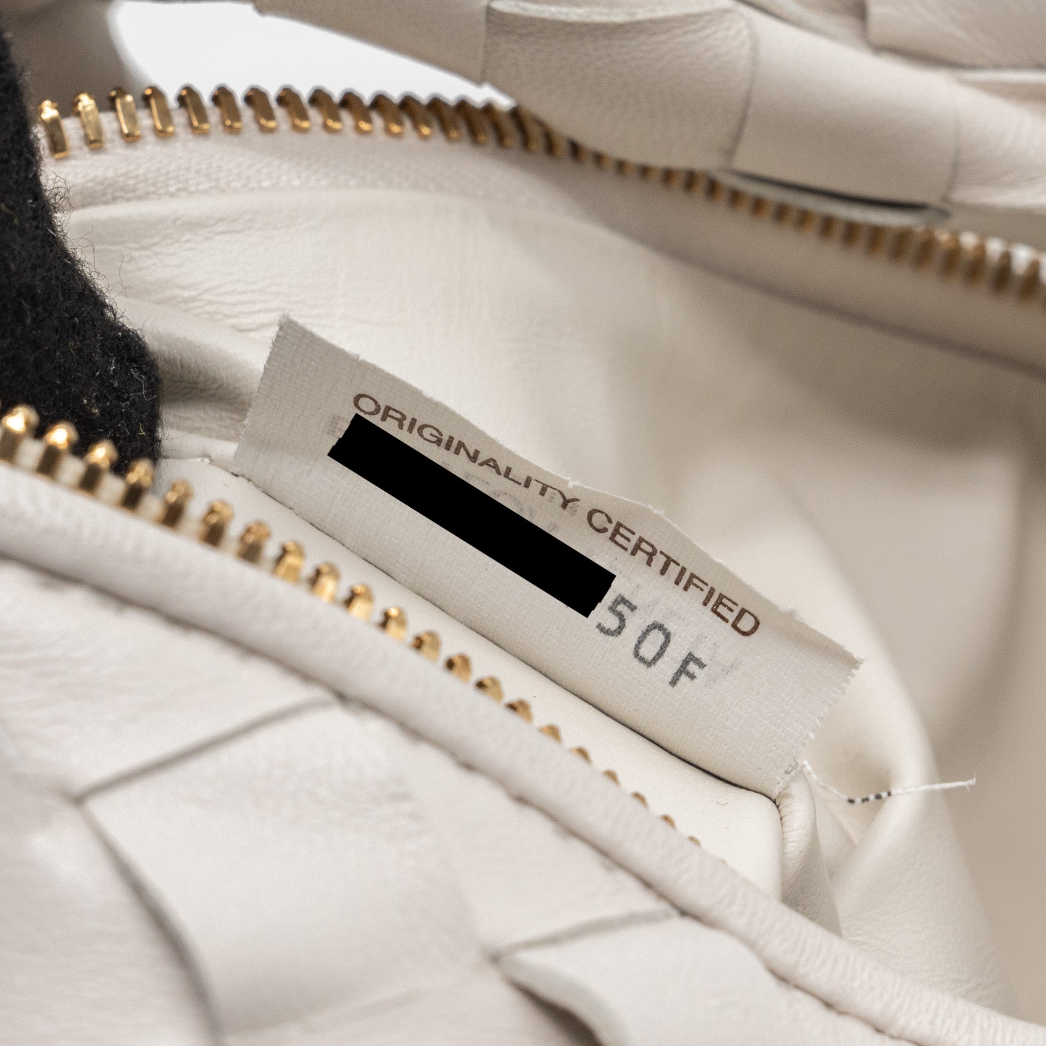 BOTTEGA VENETA MINI JODIE LAMBSKIN CHALK GHW