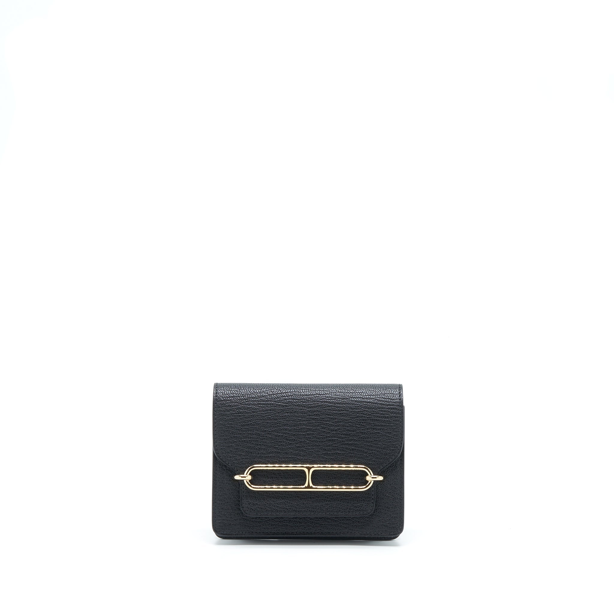 HERMES ROULIS SLIM CHÈVRE MYSORE BLACK GHW