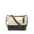 CHANEL LARGE GABRIELLE HOBO BAG BEIGE/BLACK GOLD/SLIVER HARDWARE