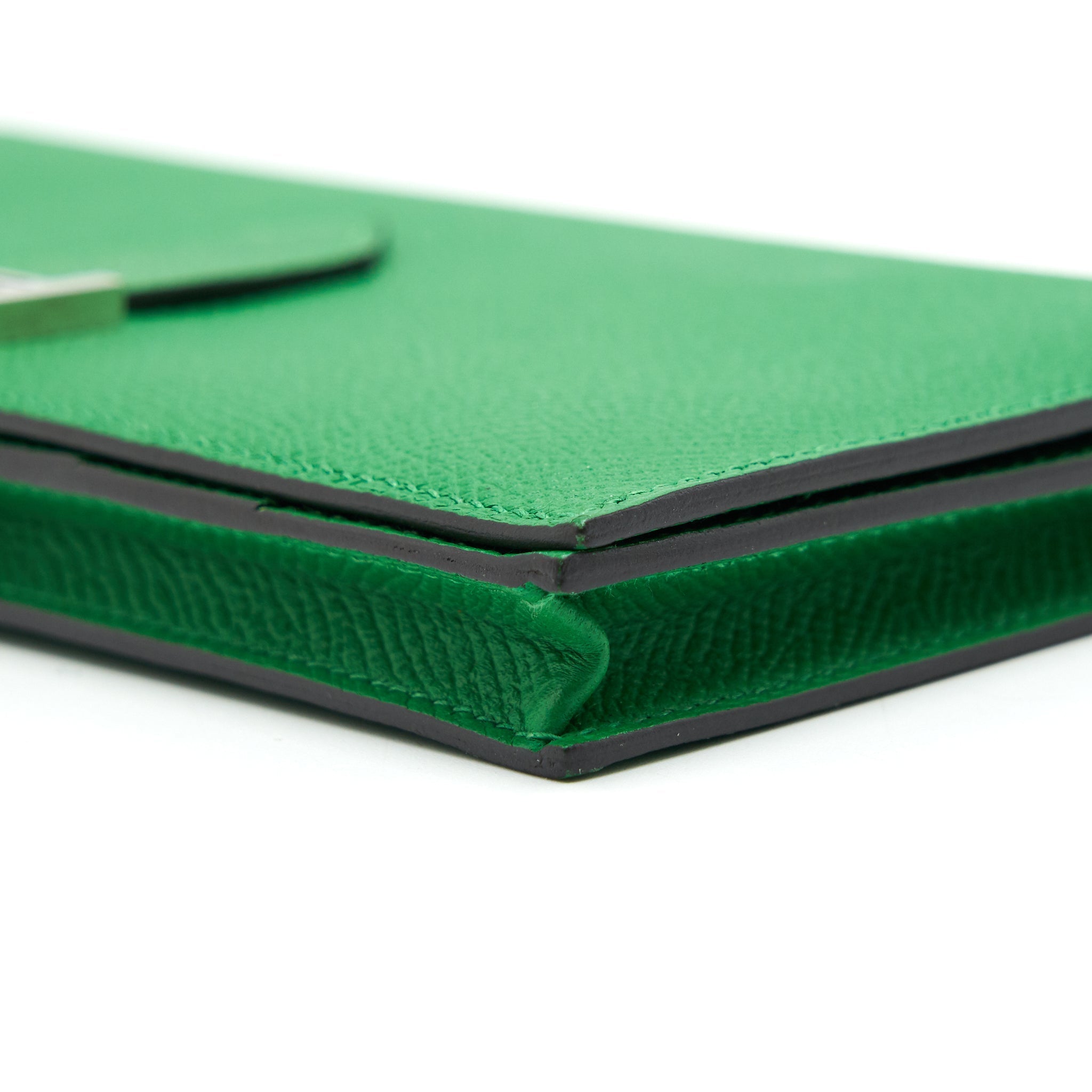 HERMES BEARN WALLET GREEN SHW EPSOM LEATHER