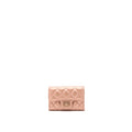 CHANEL 2.55 REISSUE FLAP CARD HOLDER METALLIC GRAINED CALFSKIN ROSE GOLD RGHW