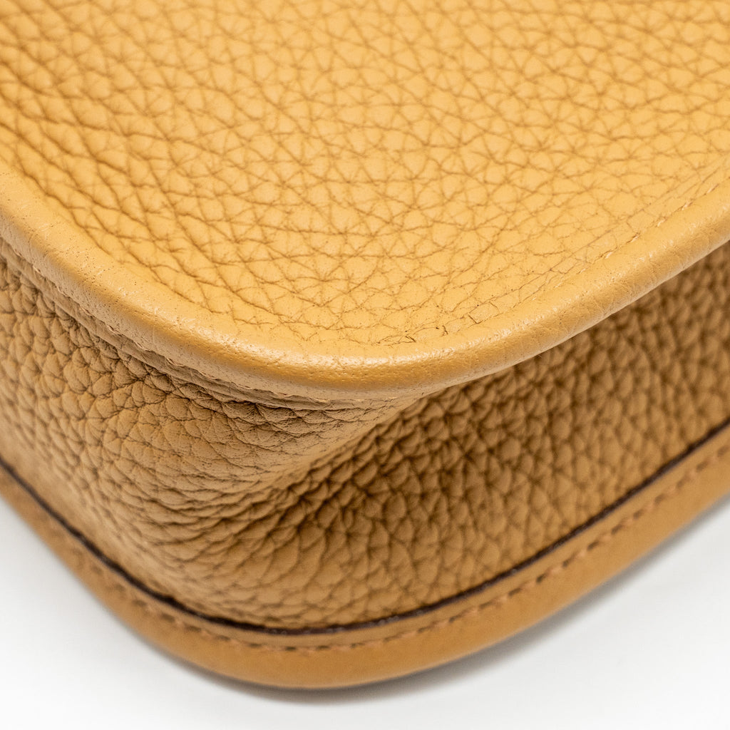 HERMES MINI EVELYNE CLEMENCE BISCUIT / CAMEL GHW