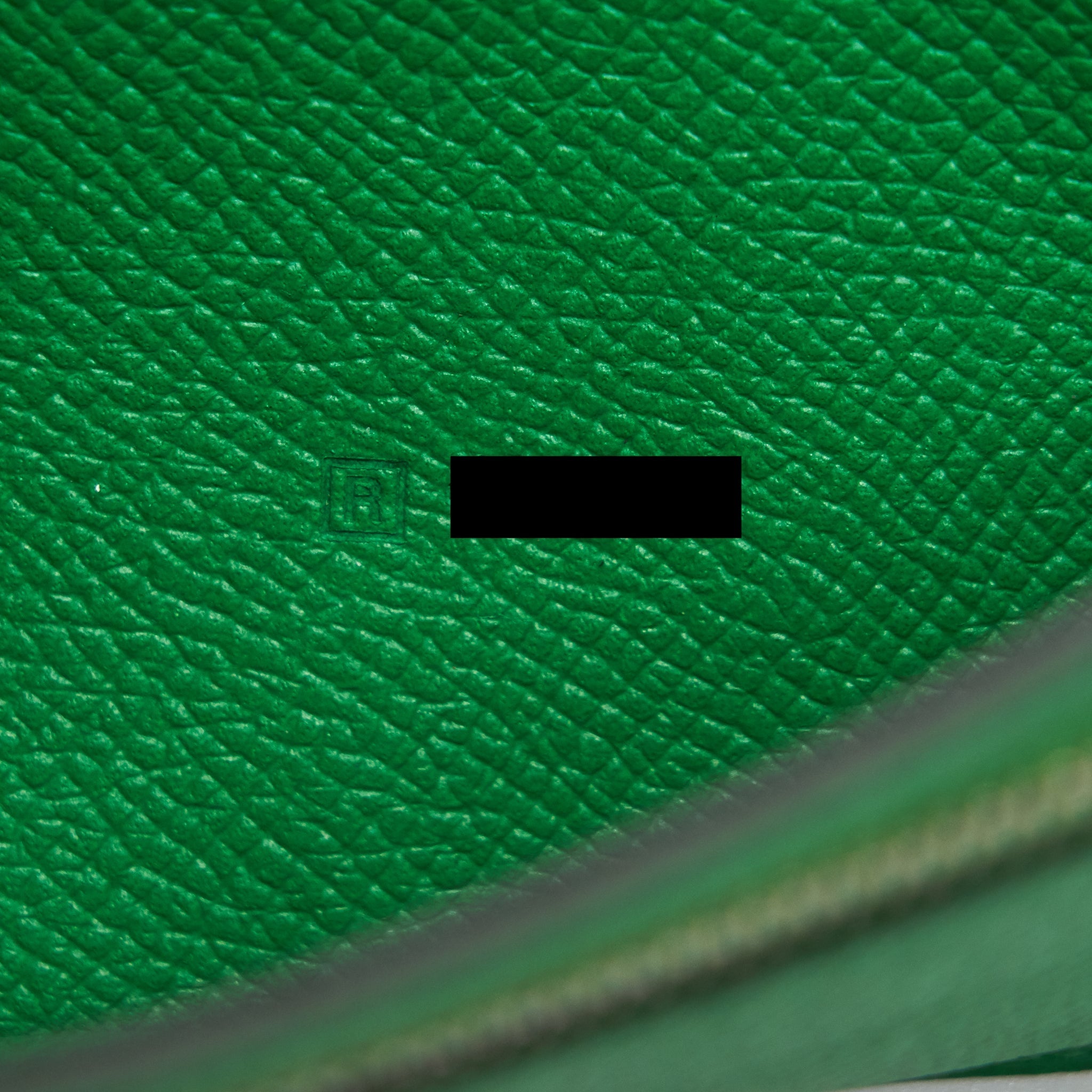 HERMES BEARN WALLET GREEN SHW EPSOM LEATHER