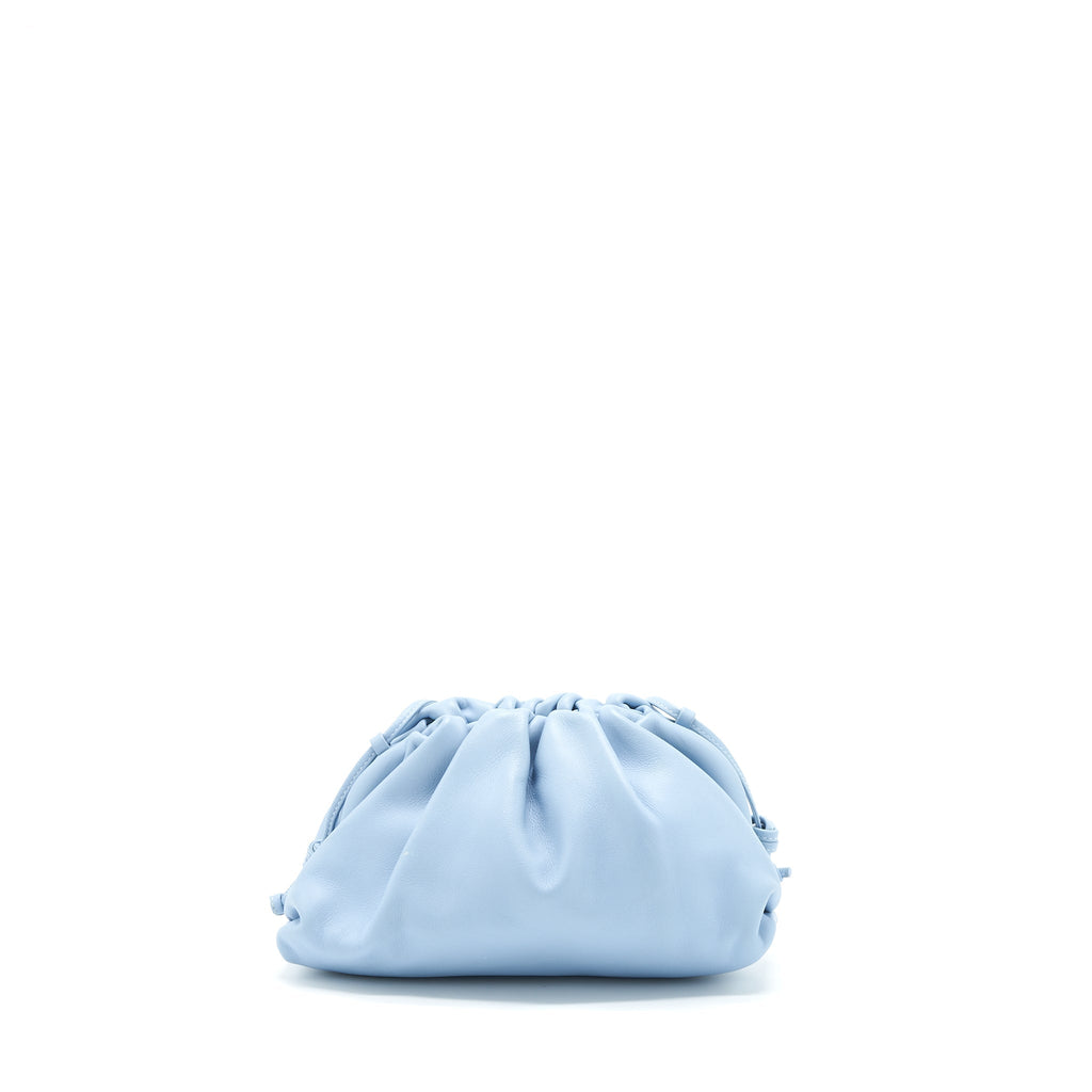 BOTTEGA VENETA MINI POUCH ICE BLUE