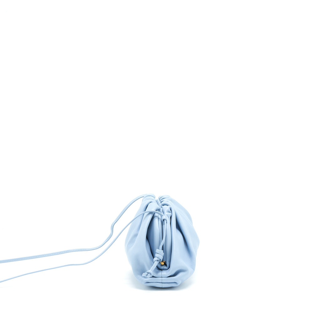 BOTTEGA VENETA MINI POUCH ICE BLUE