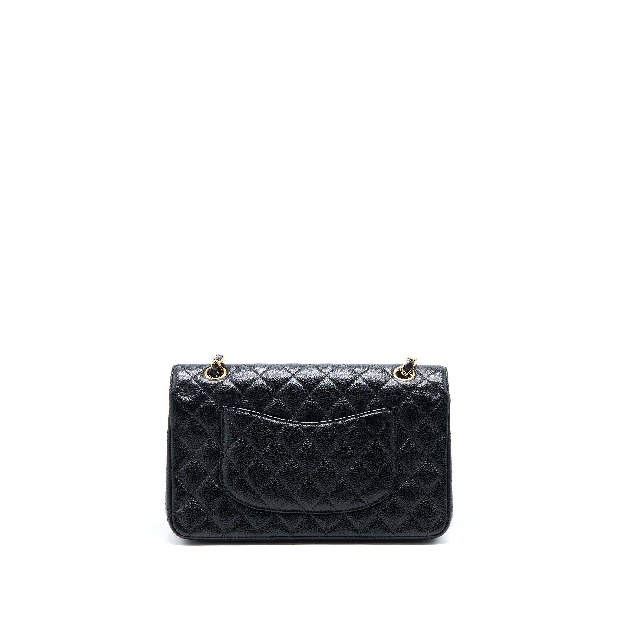 CHANEL MEDIUM CLASSIC DOUBLE FLAP BAG CAVIAR BLACK GHW