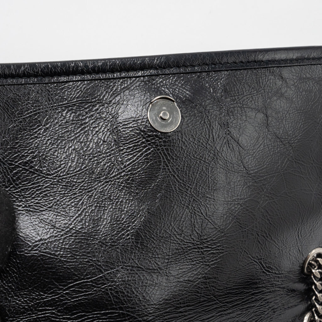 SAINT LAURENT NIKI BABY CALFSKIN BLACK RUTHENIUM HARDWARE