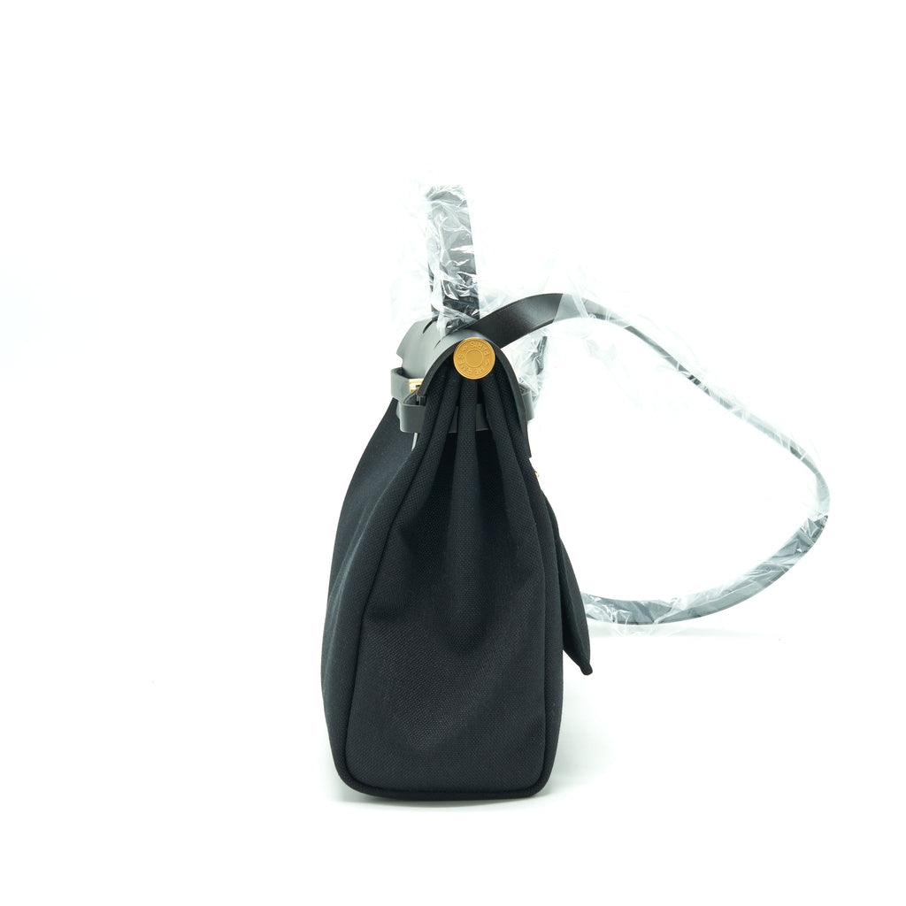 HERMES HERBAG 31 ZIP BAG BLACK GHW