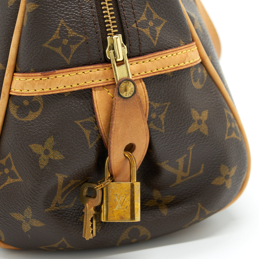 LOUIS VUITTON MONTORGUEIL PM TOTE BAG MONOGRAM CANVAS GHW