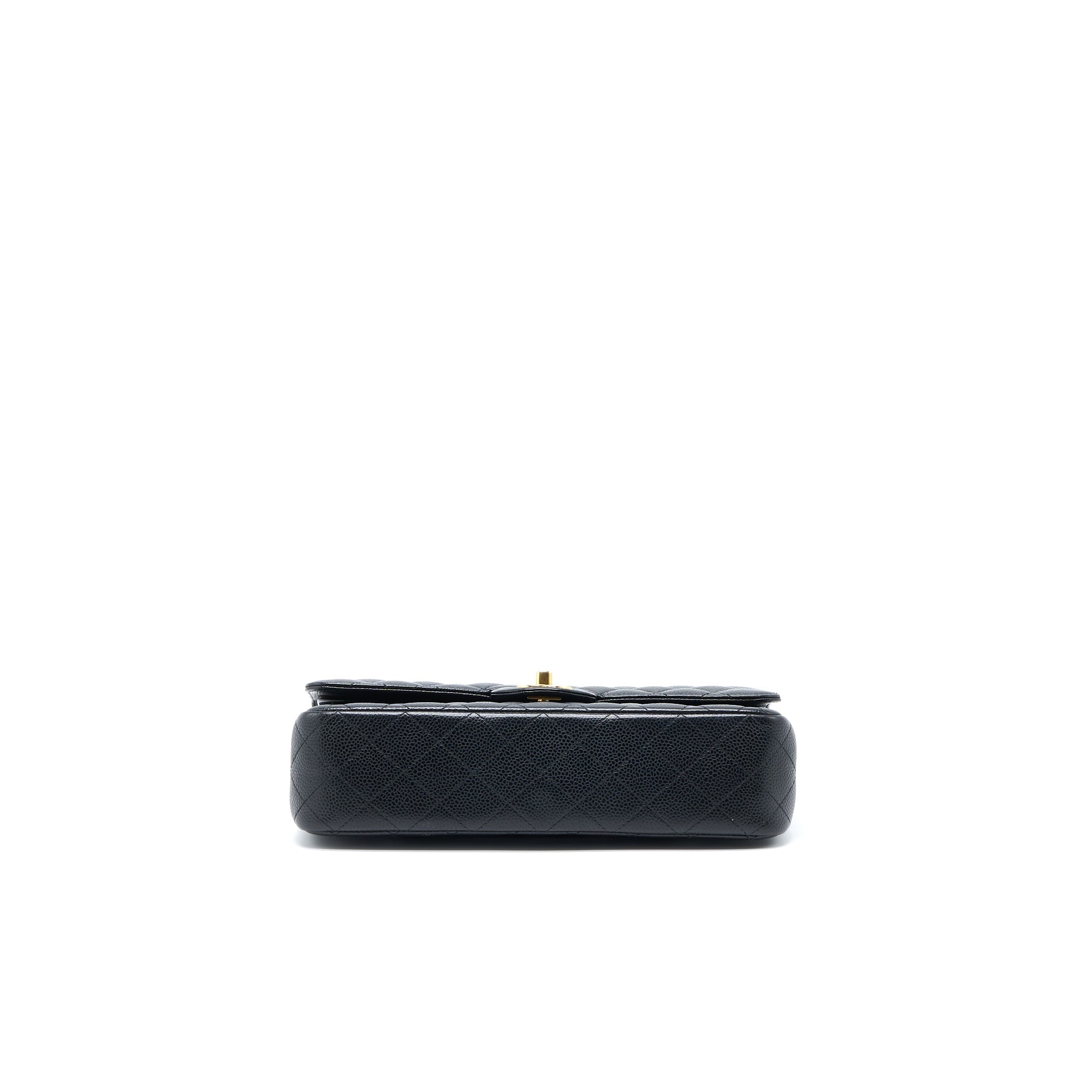 CHANEL MEDIUM CLASSIC DOUBLE FLAP BAG CAVIAR BLACK GHW