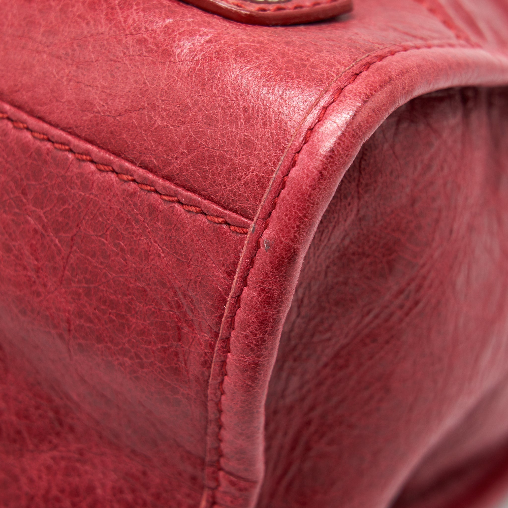 BALENCIAGA GIANT CITY BAG RED SHW