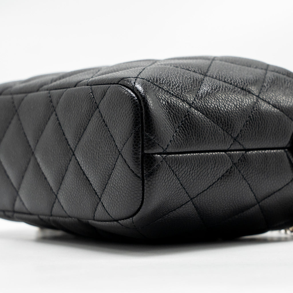 CHANEL 25C QUILTED HOBO BAG CAVIAR BLACK LGHW (MICROCHIP)