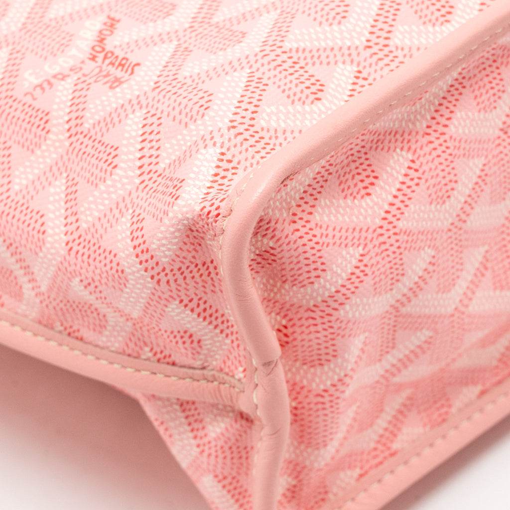 GOYARD MINI ANJOU TOTE GOYARDINE CANVAS / CALFSKIN PINK