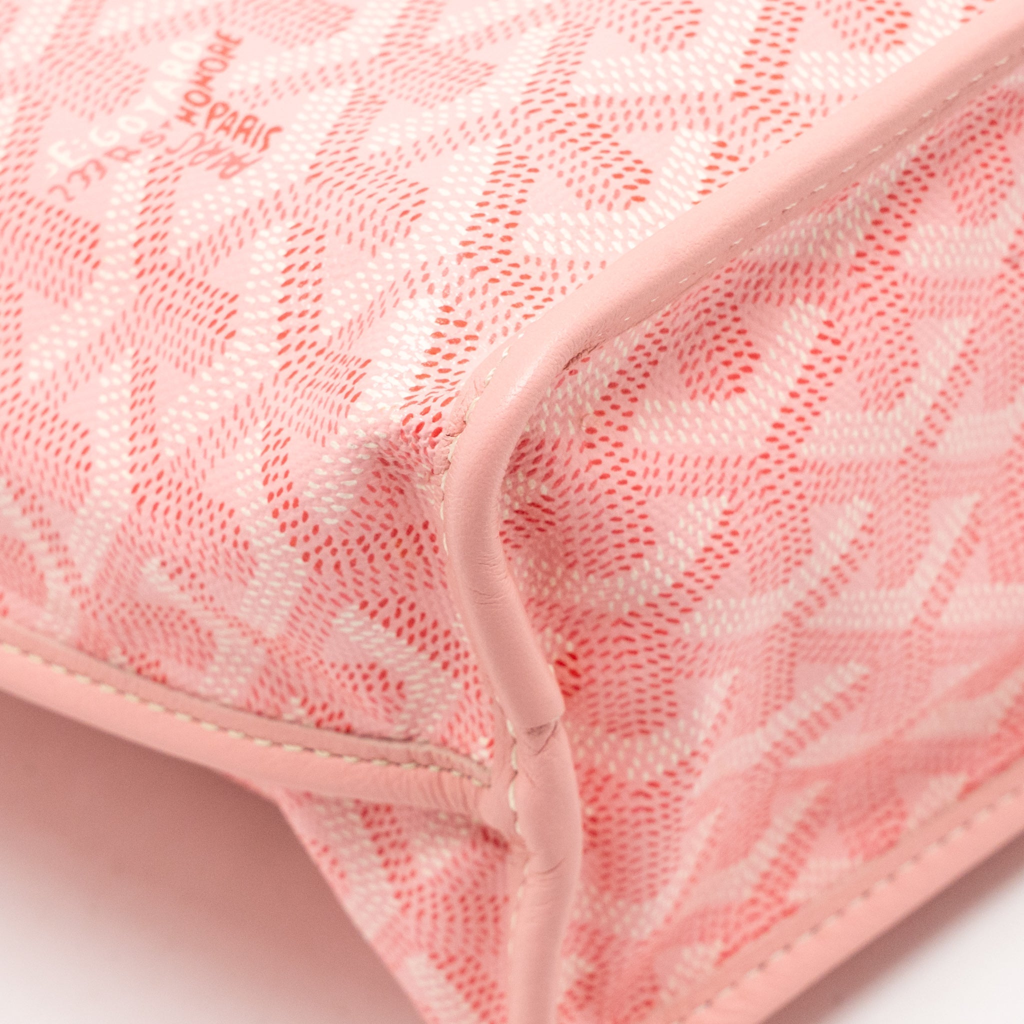 GOYARD MINI ANJOU TOTE GOYARDINE CANVAS / CALFSKIN PINK