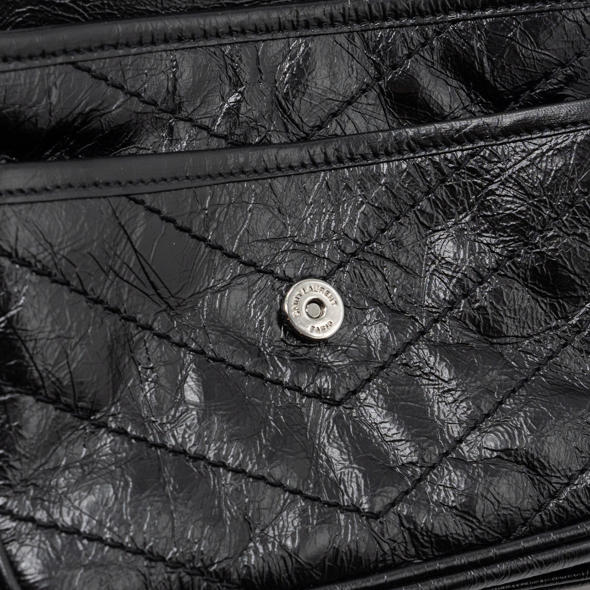 SAINT LAURENT NIKI BABY CALFSKIN BLACK RUTHENIUM HARDWARE