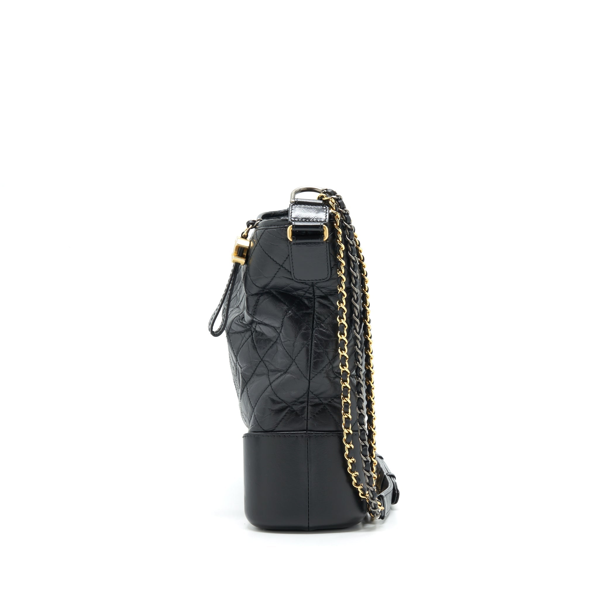CHANEL GABRIELLE HOBO BAG XL BLACK WITH GOLD/SLIVER HARDWARE