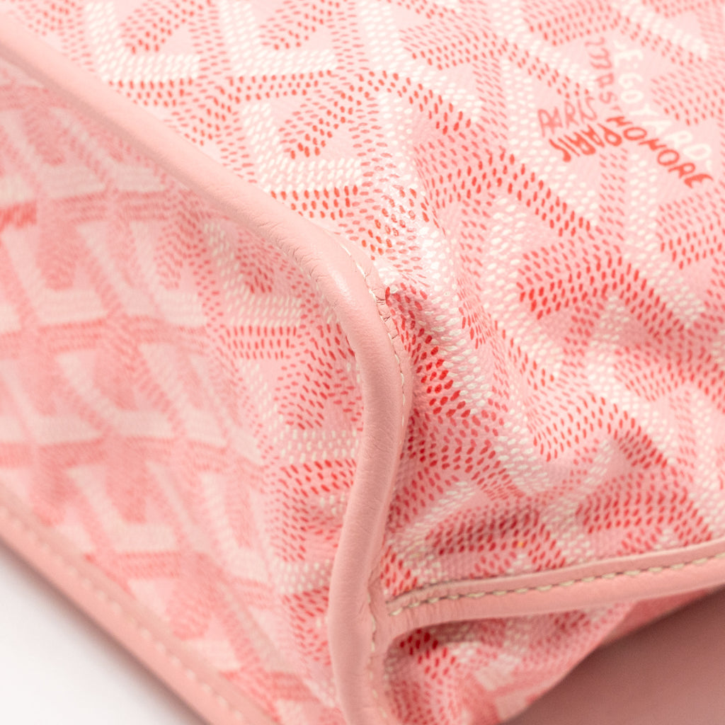 GOYARD MINI ANJOU TOTE GOYARDINE CANVAS / CALFSKIN PINK