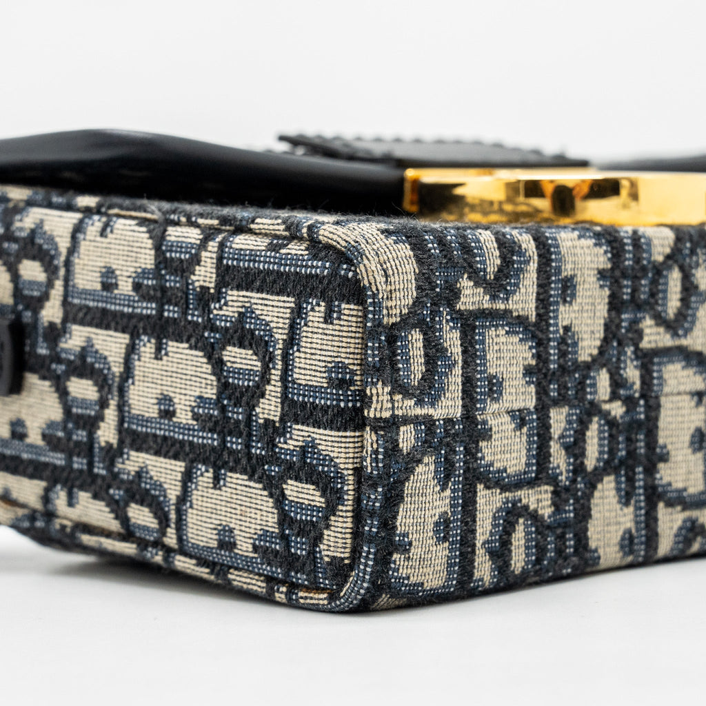 DIOR 30 MONTAIGNE BOX BLUE OBLIQUE JACQUARD GHW