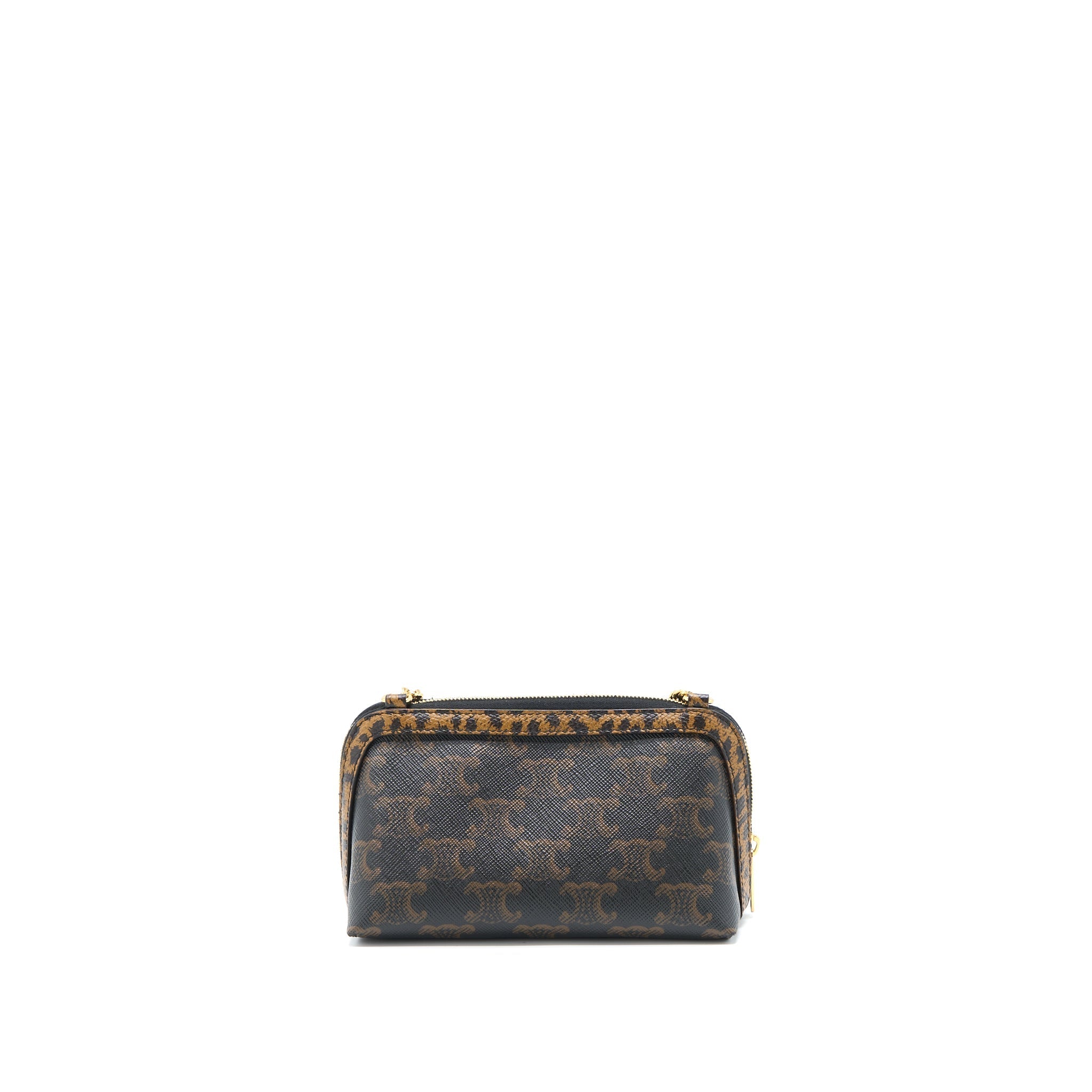 CELINE CLUTCH WITH CHAIN TRIOMPHE CANVAS LIMITED EDGE PRINT GHW