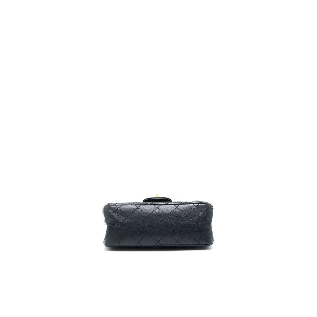 CHANEL MINI 2.55 REISSUE FLAP BAG LUCKY CHARMS CASINO LIMITED AGED CALFSKIN BRUSHED GHW