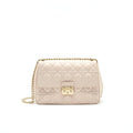 CHRISTIAN DIOR CANNAGE LEATHER MISS DIOR FLAP BAG IN LIGHT PINK LGHW