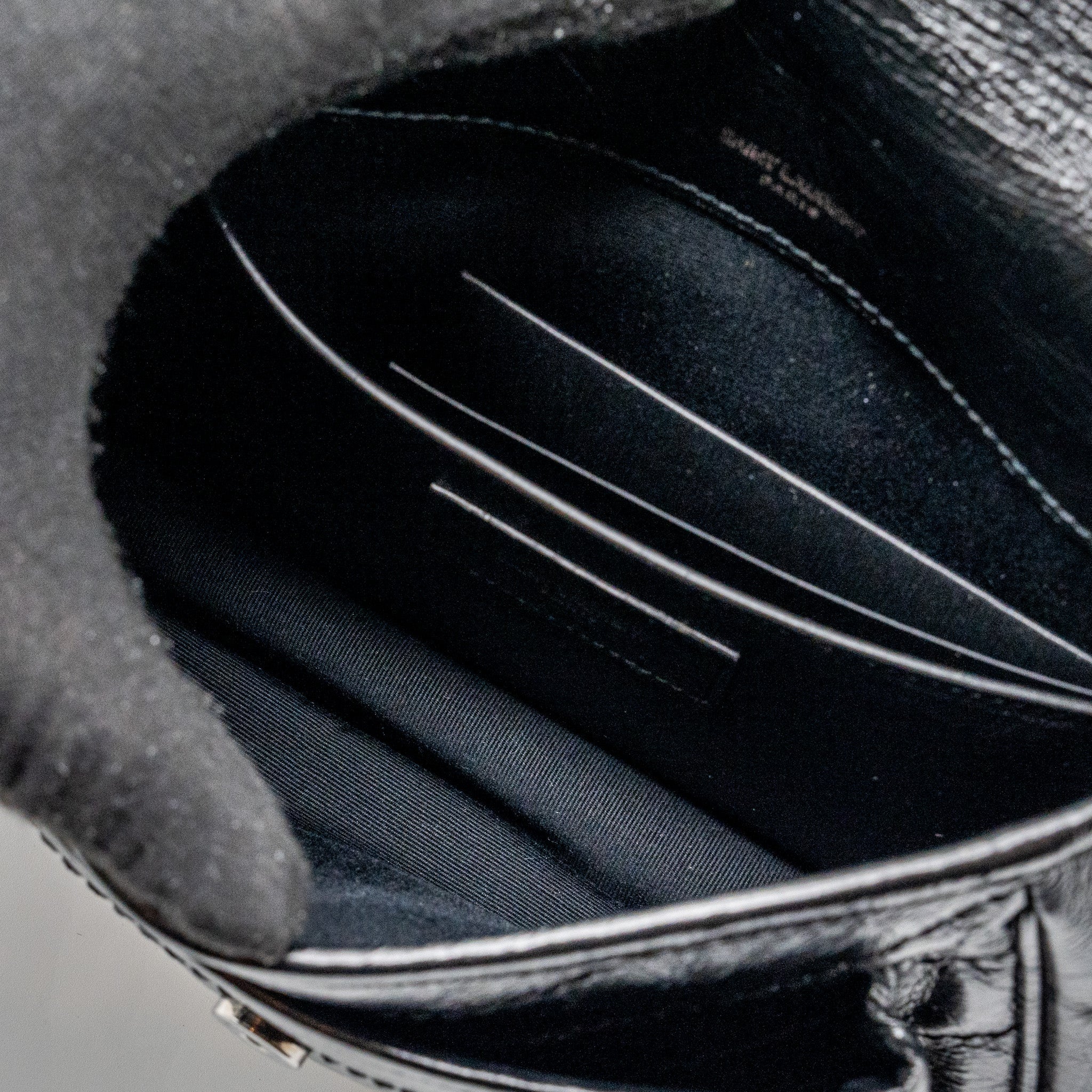 SAINT LAURENT NIKI BABY CALFSKIN BLACK RUTHENIUM HARDWARE