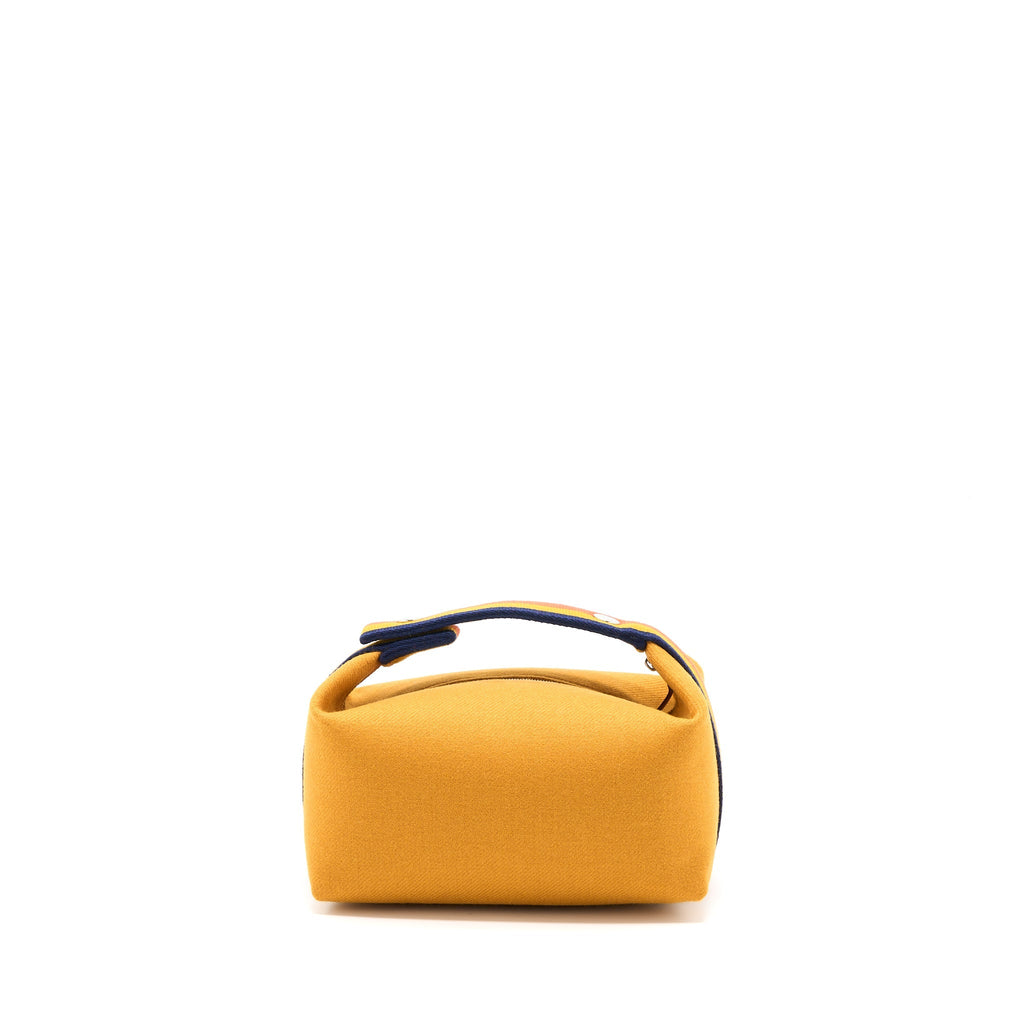 HERMES TROUSSE DE TOILETTE BRIDE PM WOOL OCRE SHW