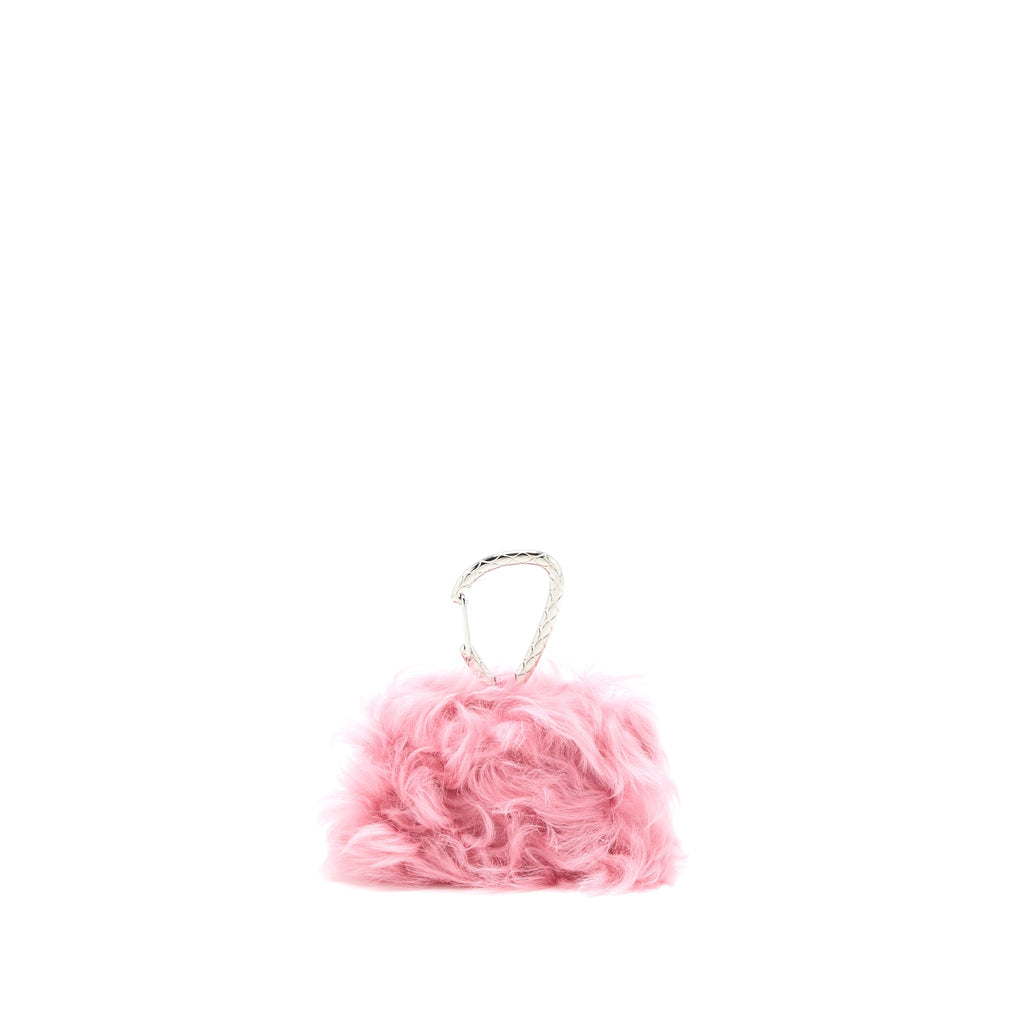 CHANEL 21K MINI FLAP BAG JEWEL HOOK SHEARLING LAMBSKIN PINK SHW