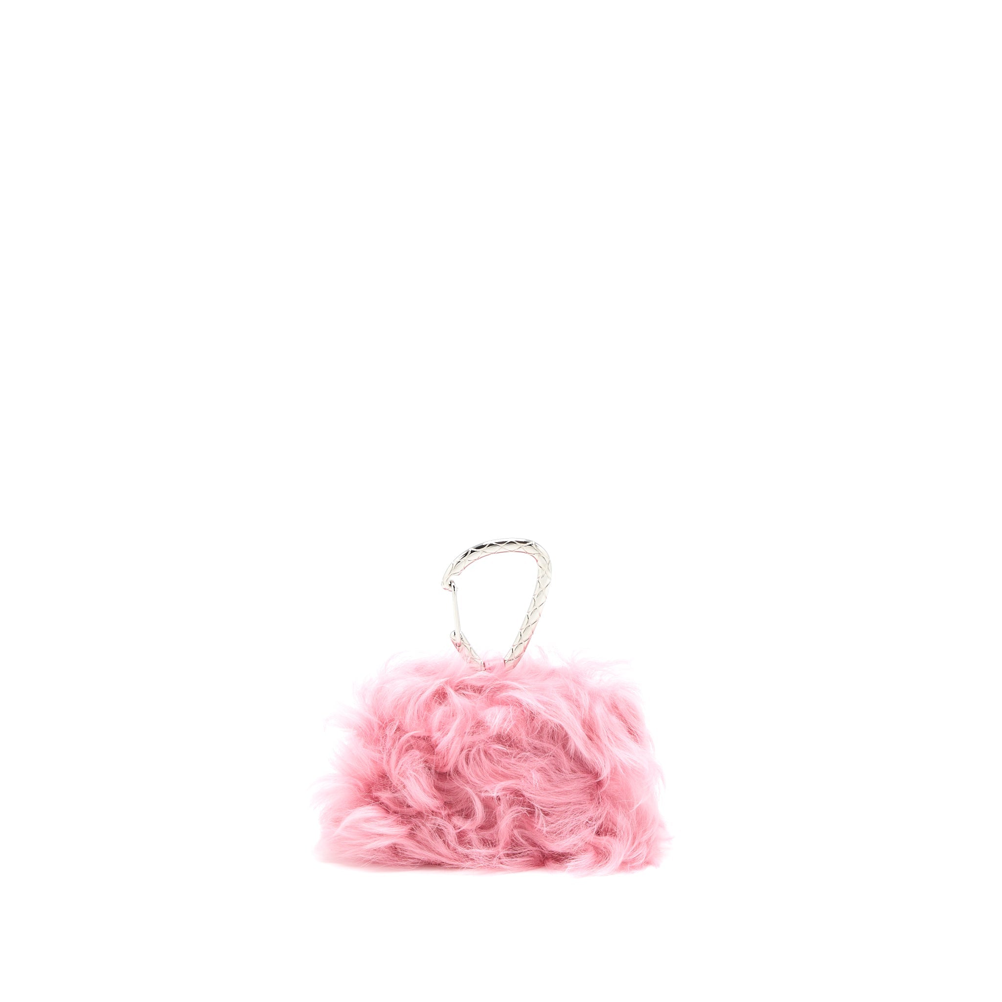 CHANEL 21K MINI FLAP BAG JEWEL HOOK SHEARLING LAMBSKIN PINK SHW