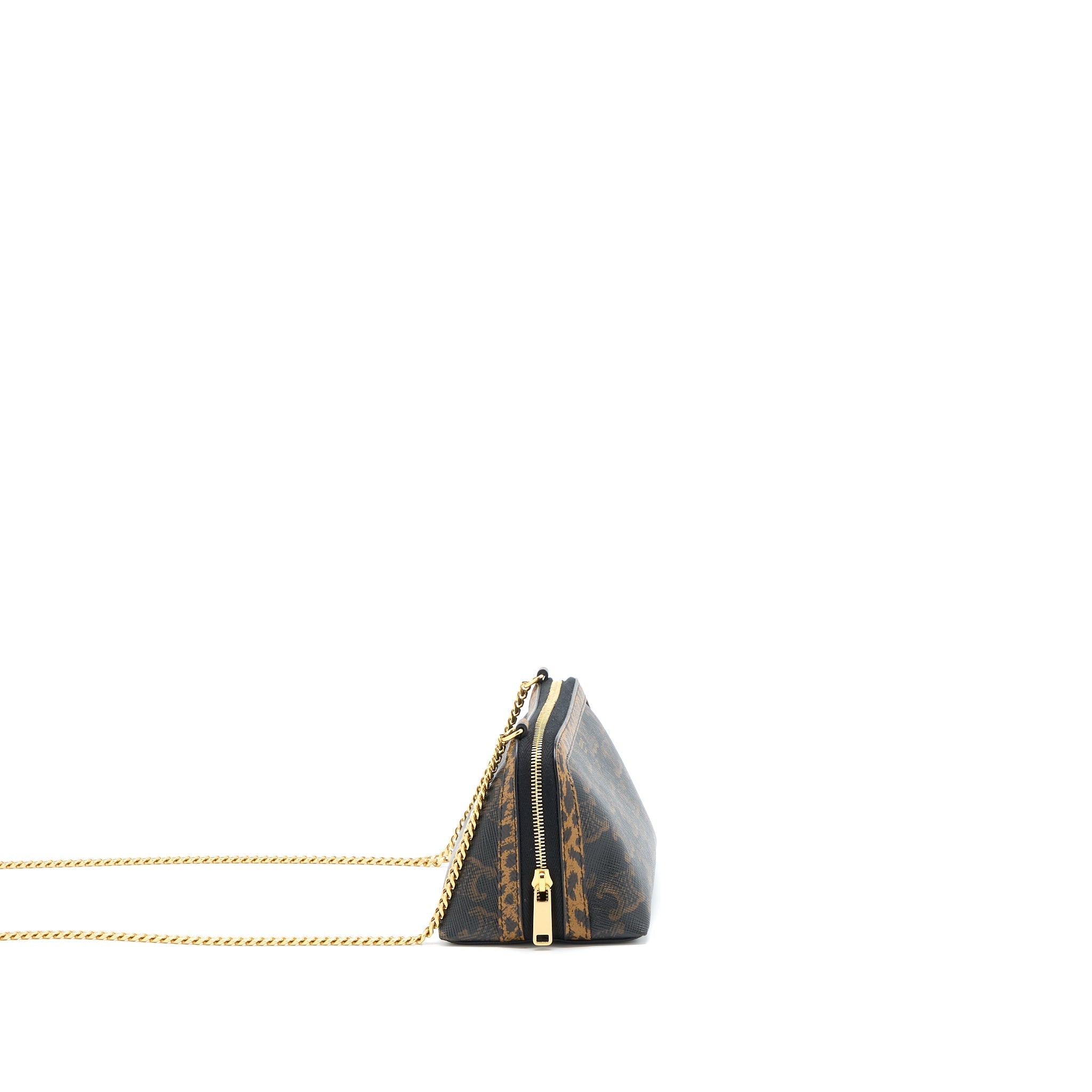 CELINE CLUTCH WITH CHAIN TRIOMPHE CANVAS LIMITED EDGE PRINT GHW