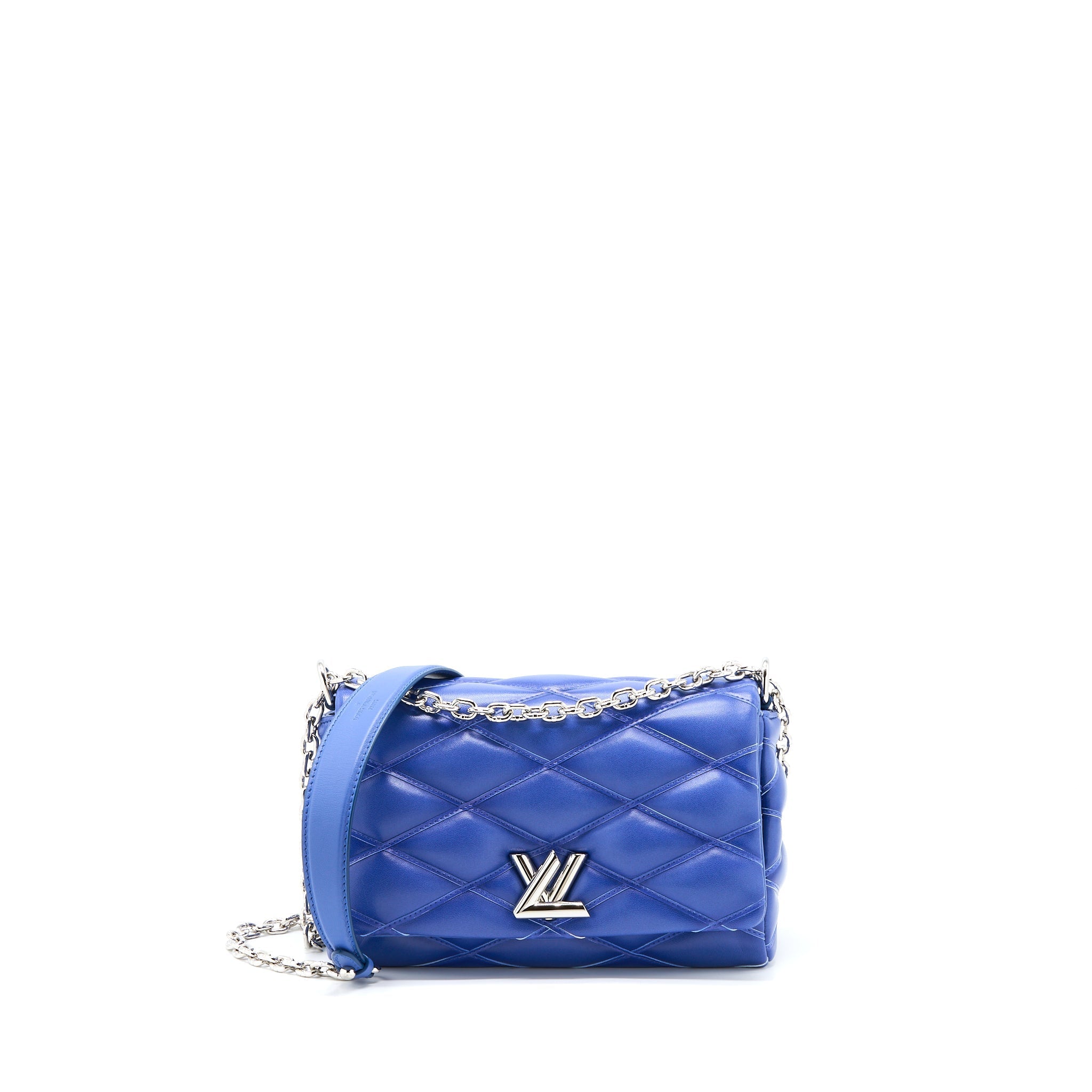 LOUIS VUITTON GO-14 MALLETAGE PM LAMBSKIN BLUE SHW