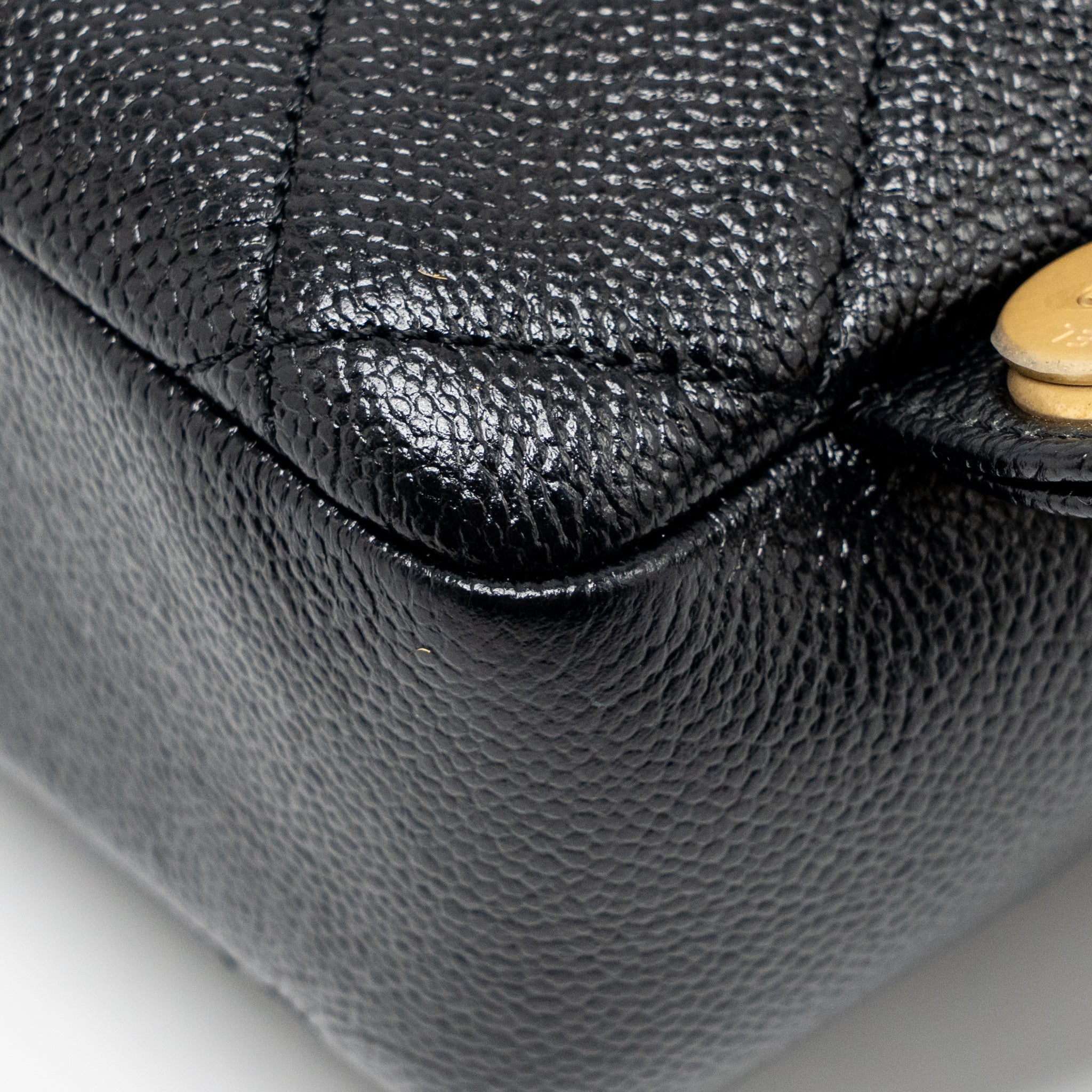 CHANEL QUILTED FLAP BACKPACK CAVIAR BLACK GHW (MICROCHIP)