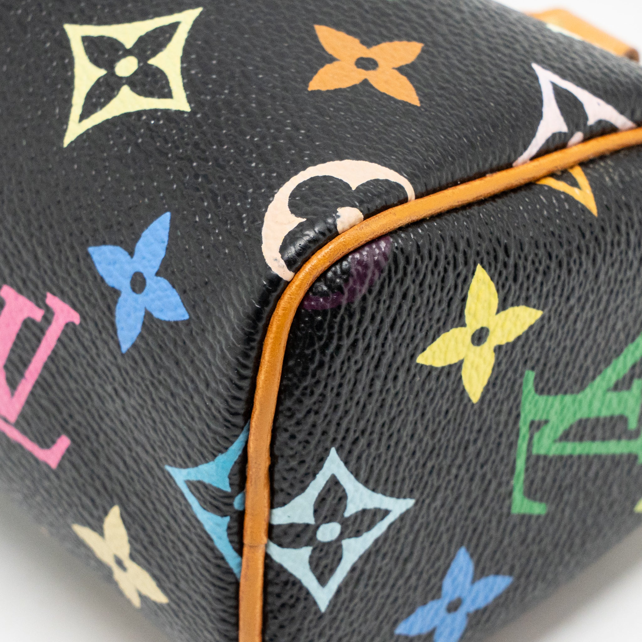 LOUIS VUITTON NANO SPEEDY BLACK MONOGRAM MULTICOLOUR GHW