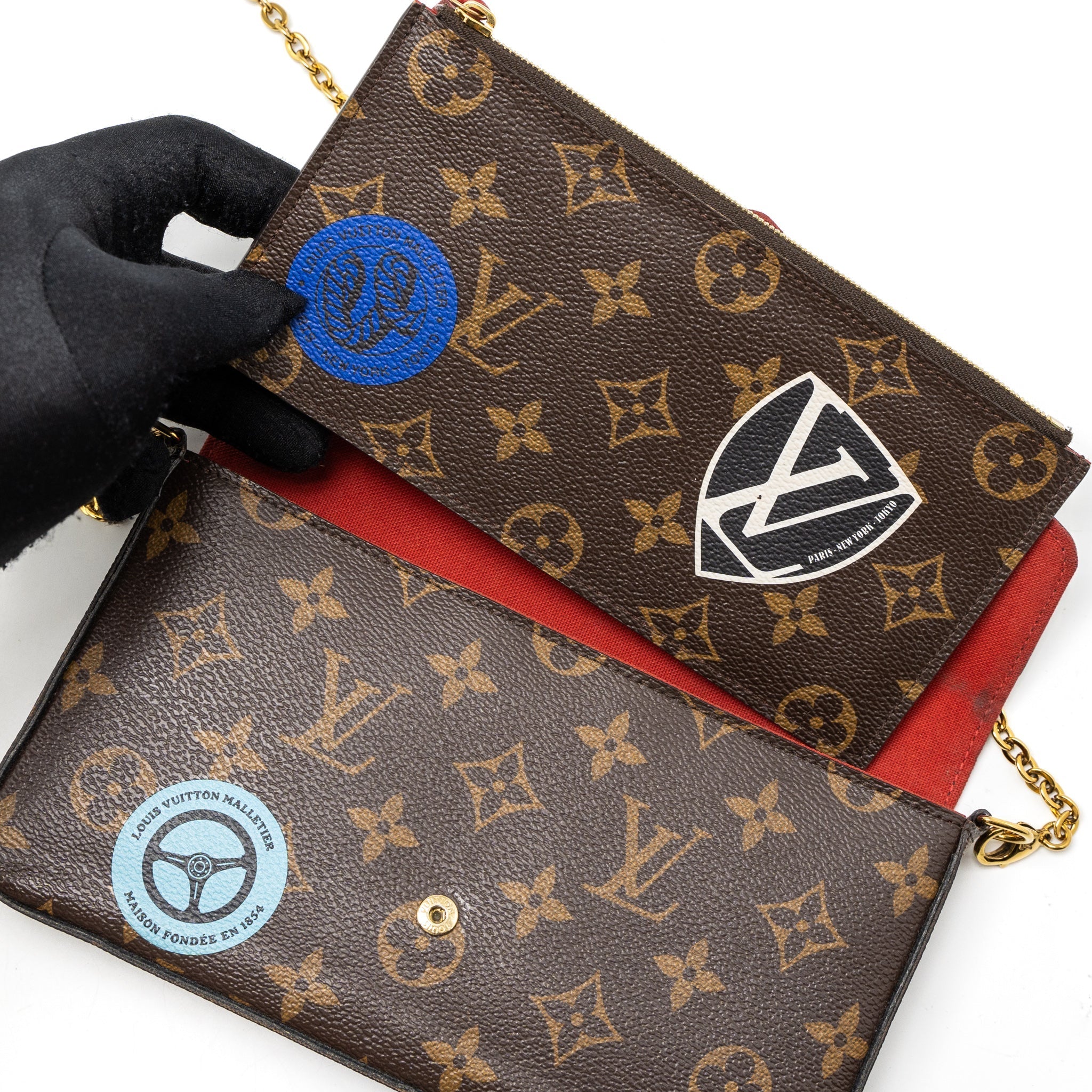 LOUIS VUITTON FÉLICIE POCHETTE LIMITED EDITION MONOGRAM CANVAS GHW