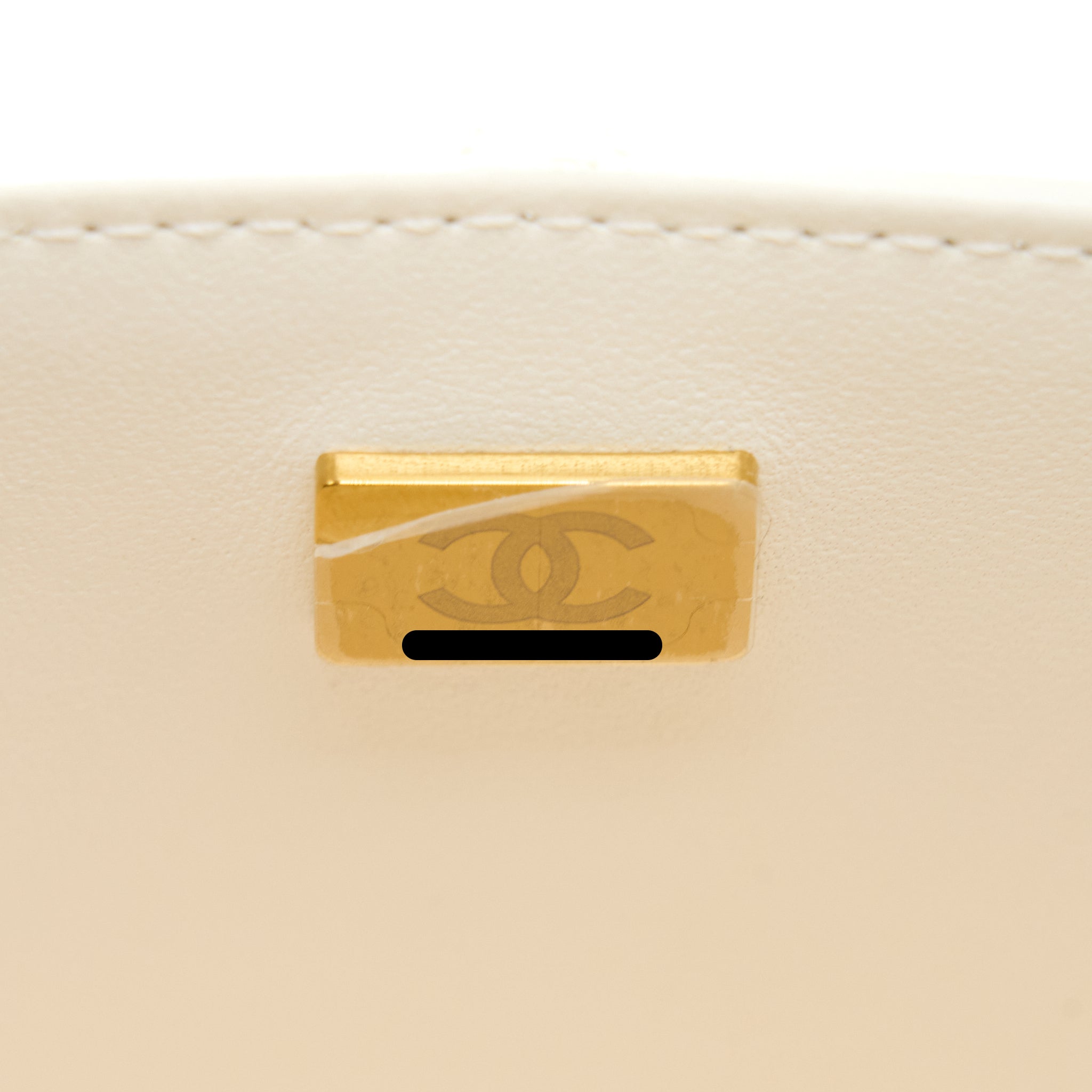 CHANEL SMALL VANITY CASE LAMBSKIN WHITE LGHW (MICROCHIP)