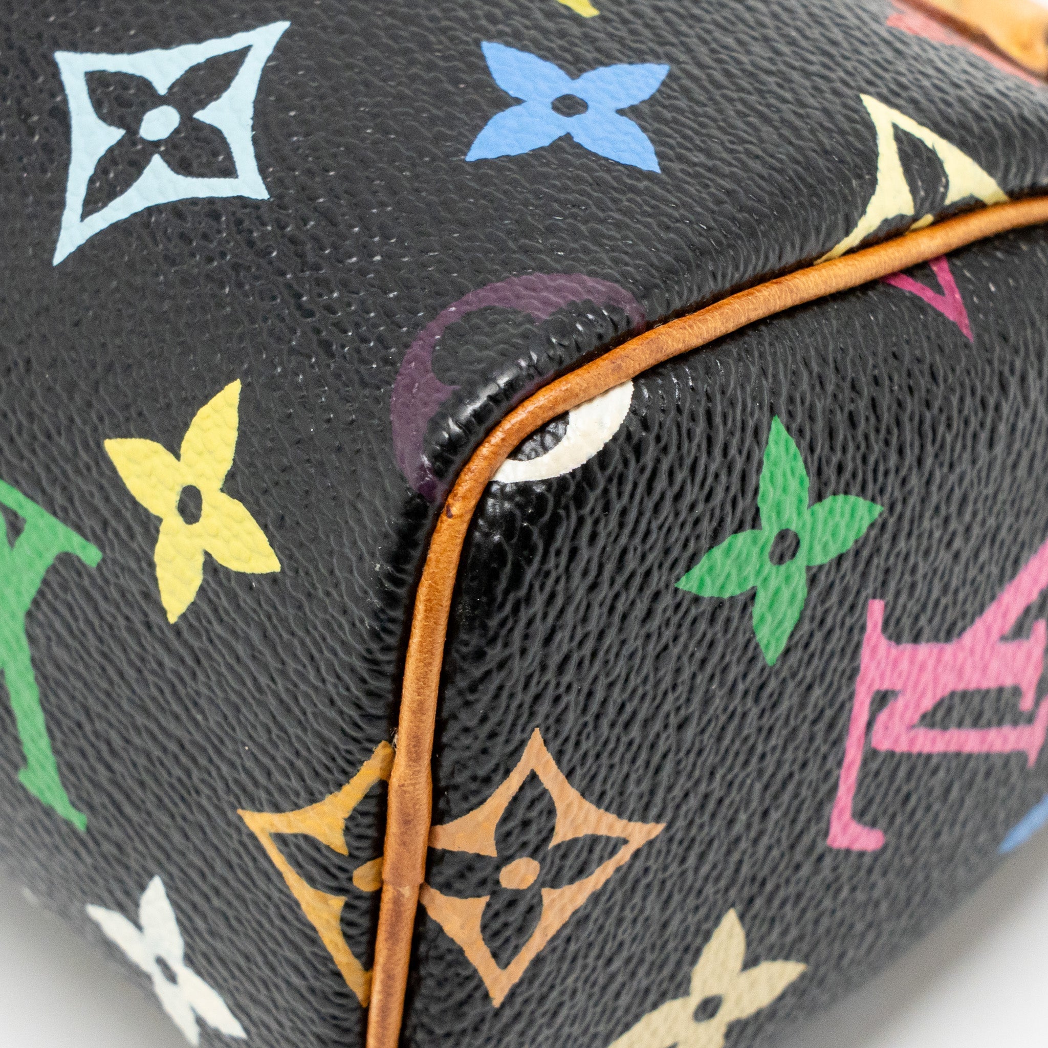 LOUIS VUITTON NANO SPEEDY BLACK MONOGRAM MULTICOLOUR GHW