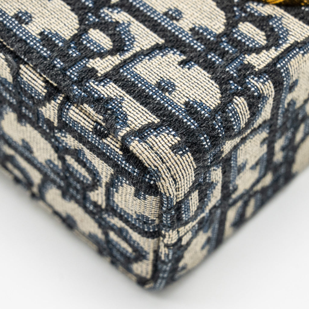 DIOR 30 MONTAIGNE BOX BLUE OBLIQUE JACQUARD GHW