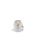 CHANEL 22B PEARL CRUSH BUCKET BAG LAMBSKIN GREY GHW (MICROCHIP)