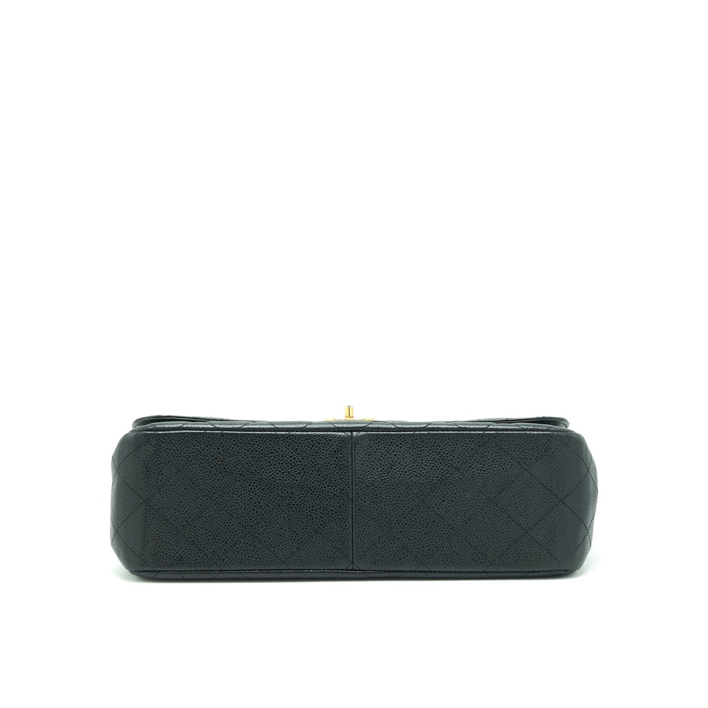 CHANEL JUMBO CLASSIC DOUBLE FLAP BAG CAVIAR BLACK GHW
