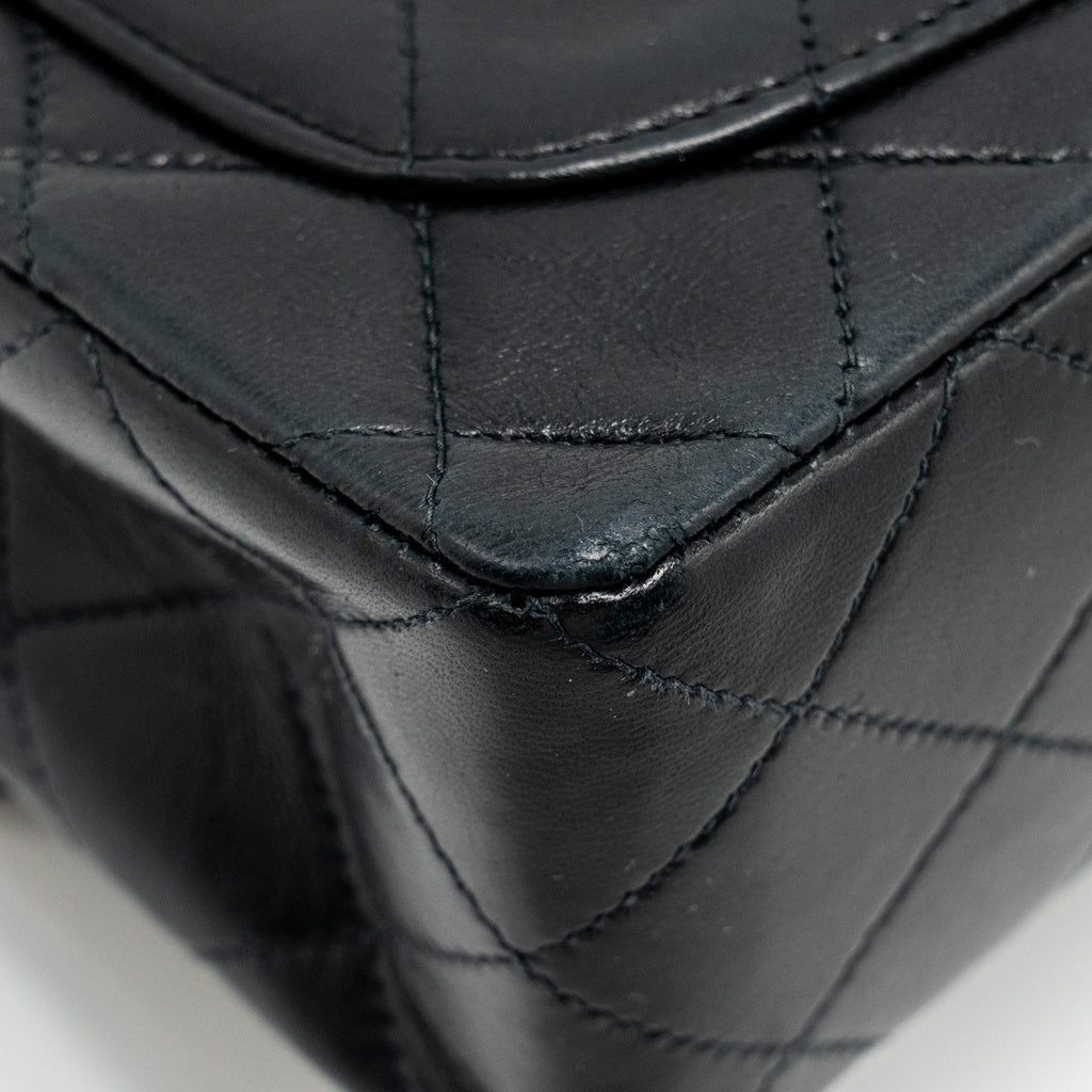 CHANEL VINTAGE MINI SQUARE FLAP BAG LAMBSKIN BLACK GHW