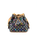 LOUIS VUITTON PETIT NOE BLACK MONOGRAM MULTICOLOUR GHW