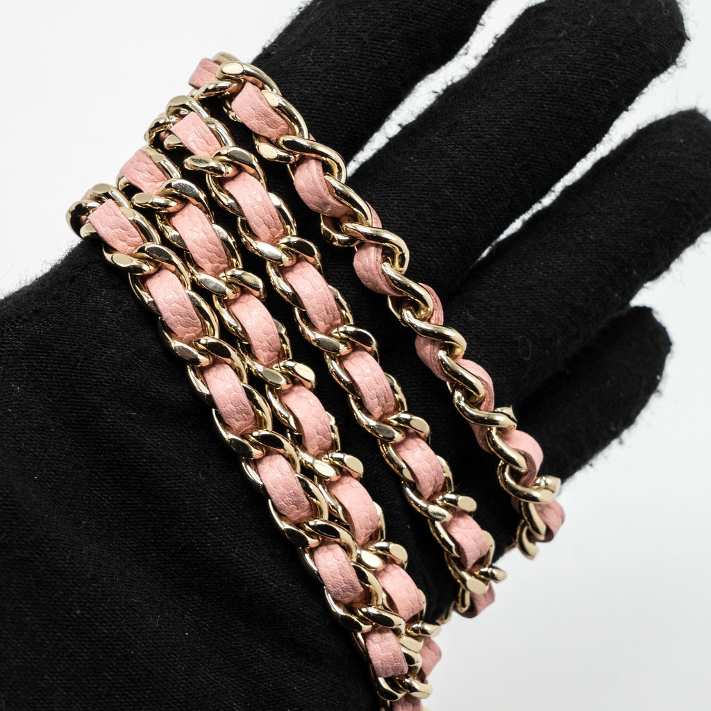 CHANEL TOP HANDLE MINI ROUND VANITY WITH CHAIN CAVIAR PINK LGHW