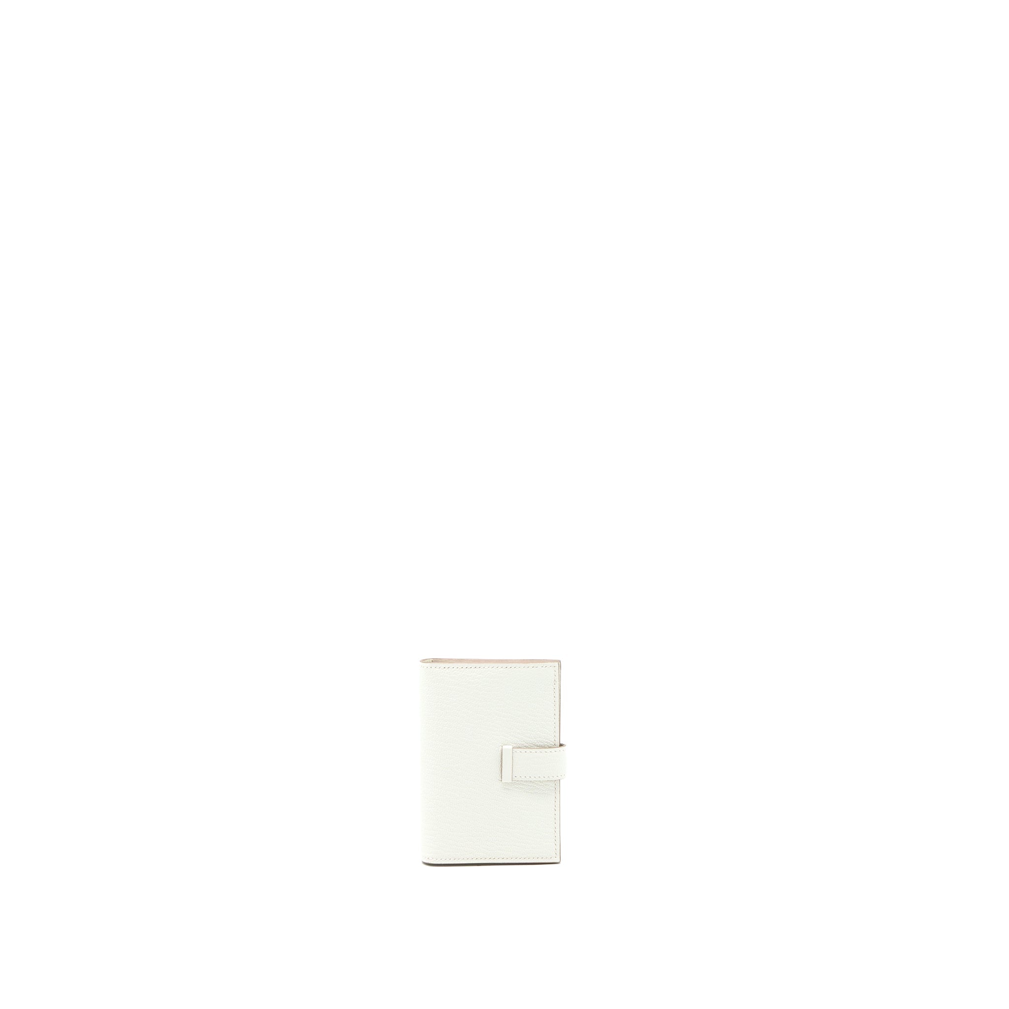 HERMES BEARN CARD HOLDER MYSORE GOATSKIN MUSHROOM GHW