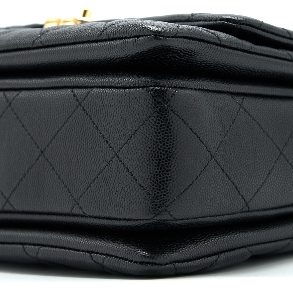 CHANEL 22K COCO FIRST CAVIAR BLACK GHW (MICROCHIP)