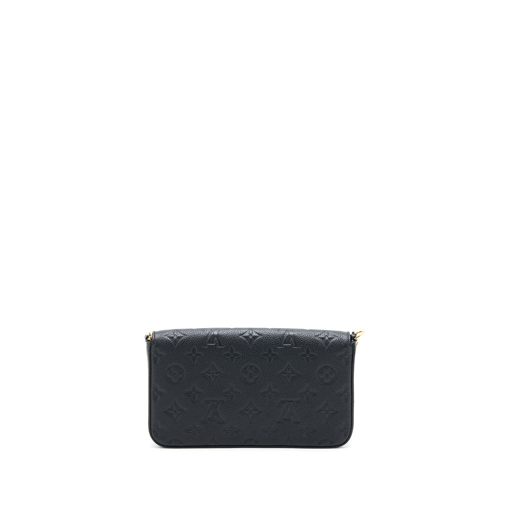 LOUIS VUITTON FELICIE POCHETTE MONOGRAM EMPREINTE BLACK GHW