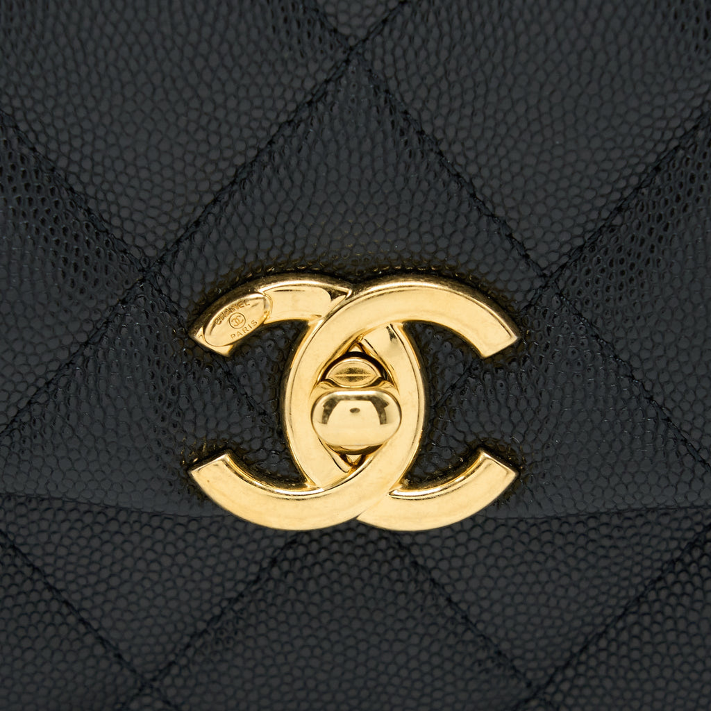 CHANEL 22K COCO FIRST CAVIAR BLACK GHW (MICROCHIP)