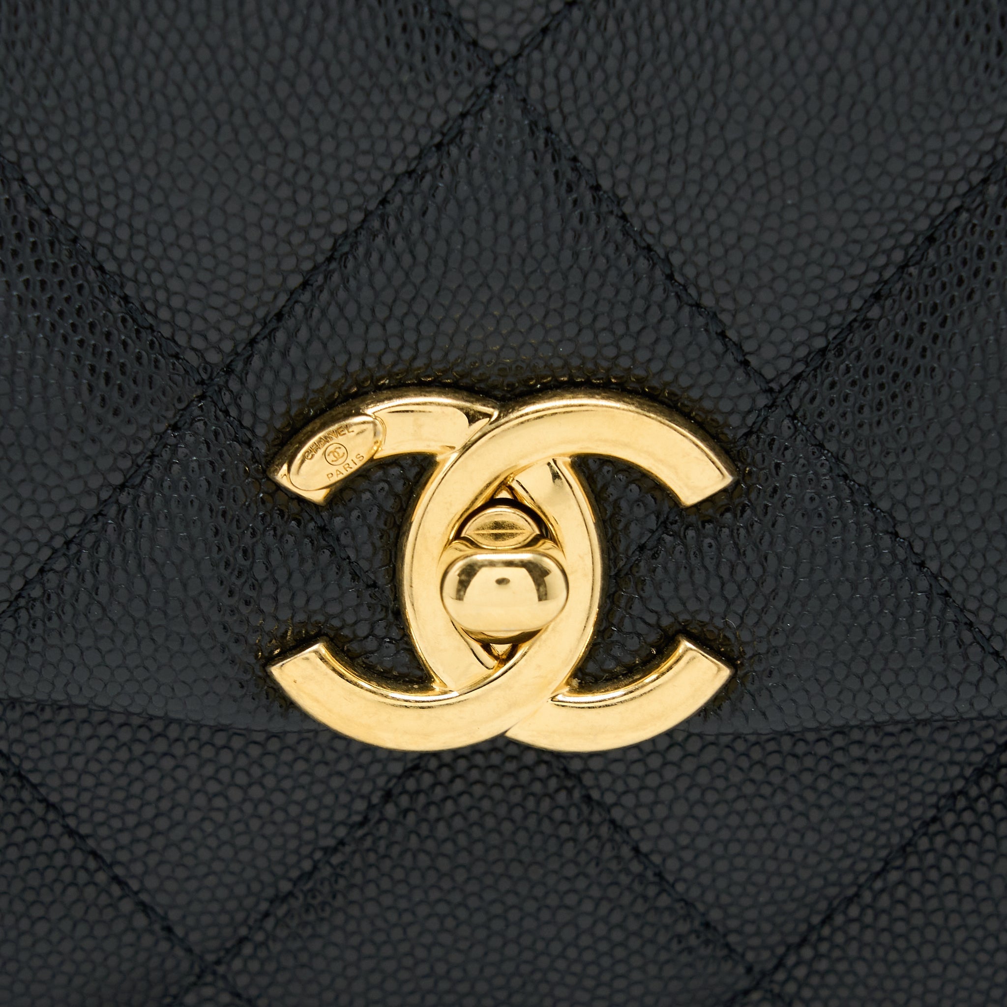CHANEL 22K COCO FIRST CAVIAR BLACK GHW (MICROCHIP)