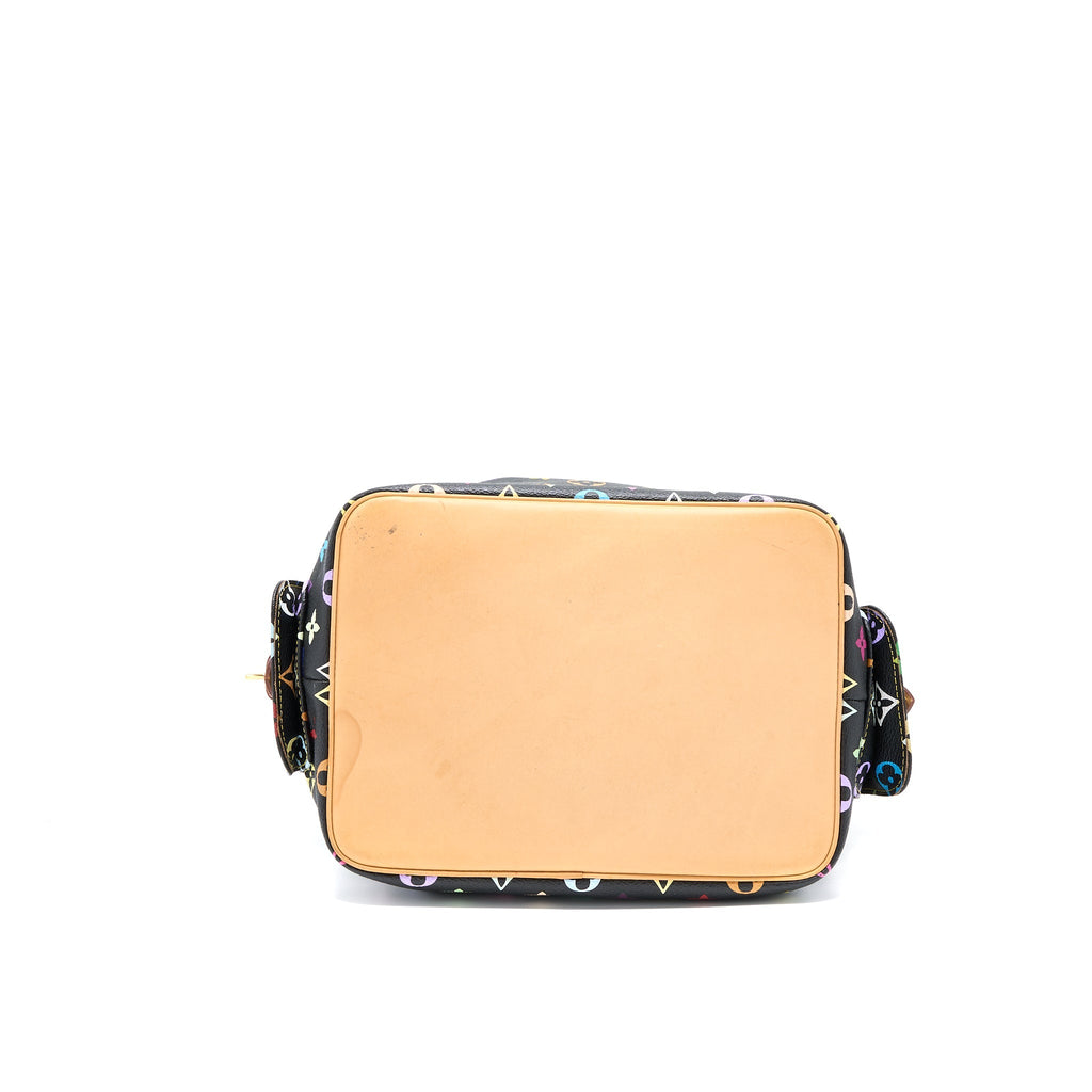 LOUIS VUITTON PETIT NOE BLACK MONOGRAM MULTICOLOUR GHW