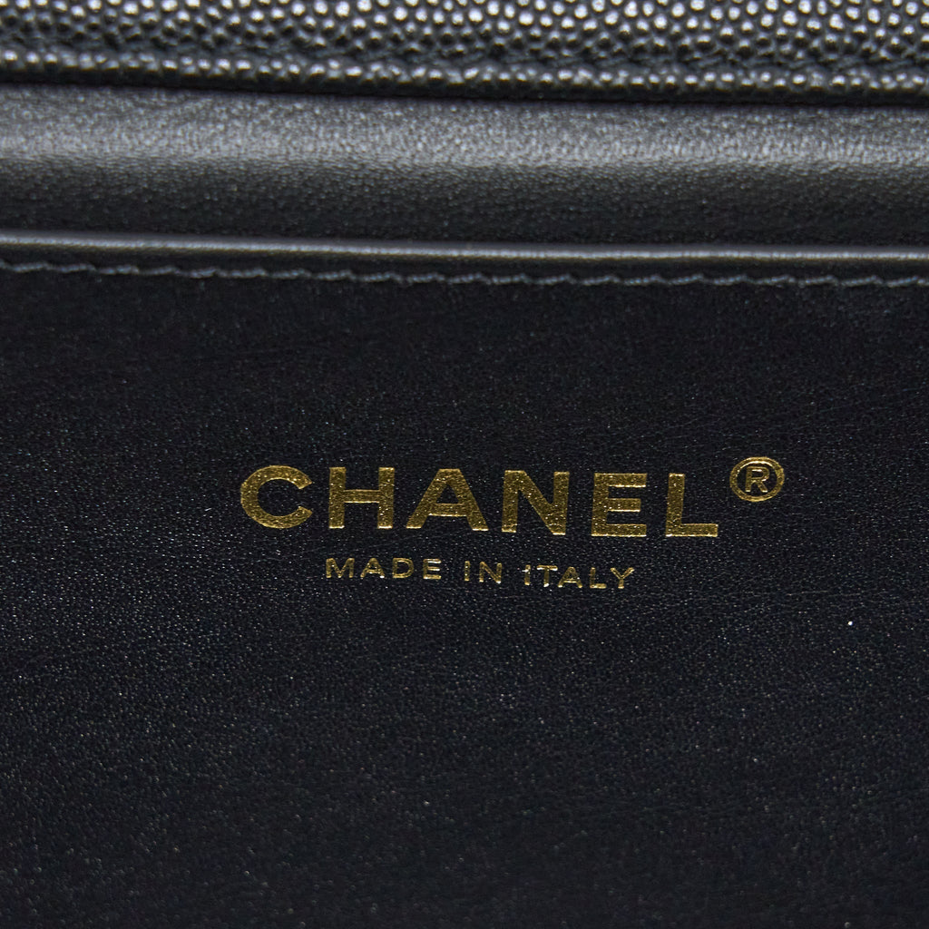 CHANEL 22K COCO FIRST CAVIAR BLACK GHW (MICROCHIP)